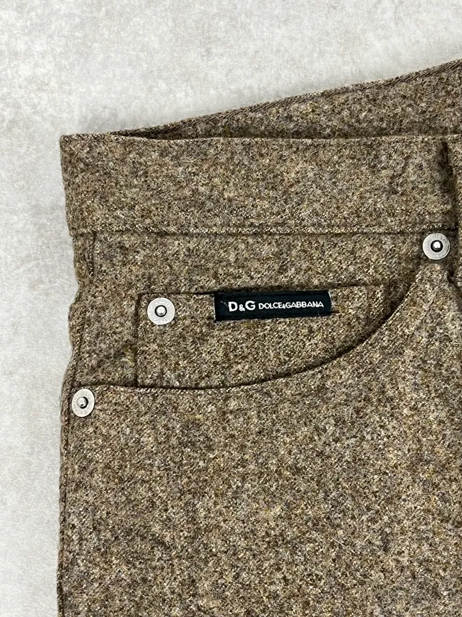 2000s Dolce & Gabbana Classy Wool Pants - Image 12