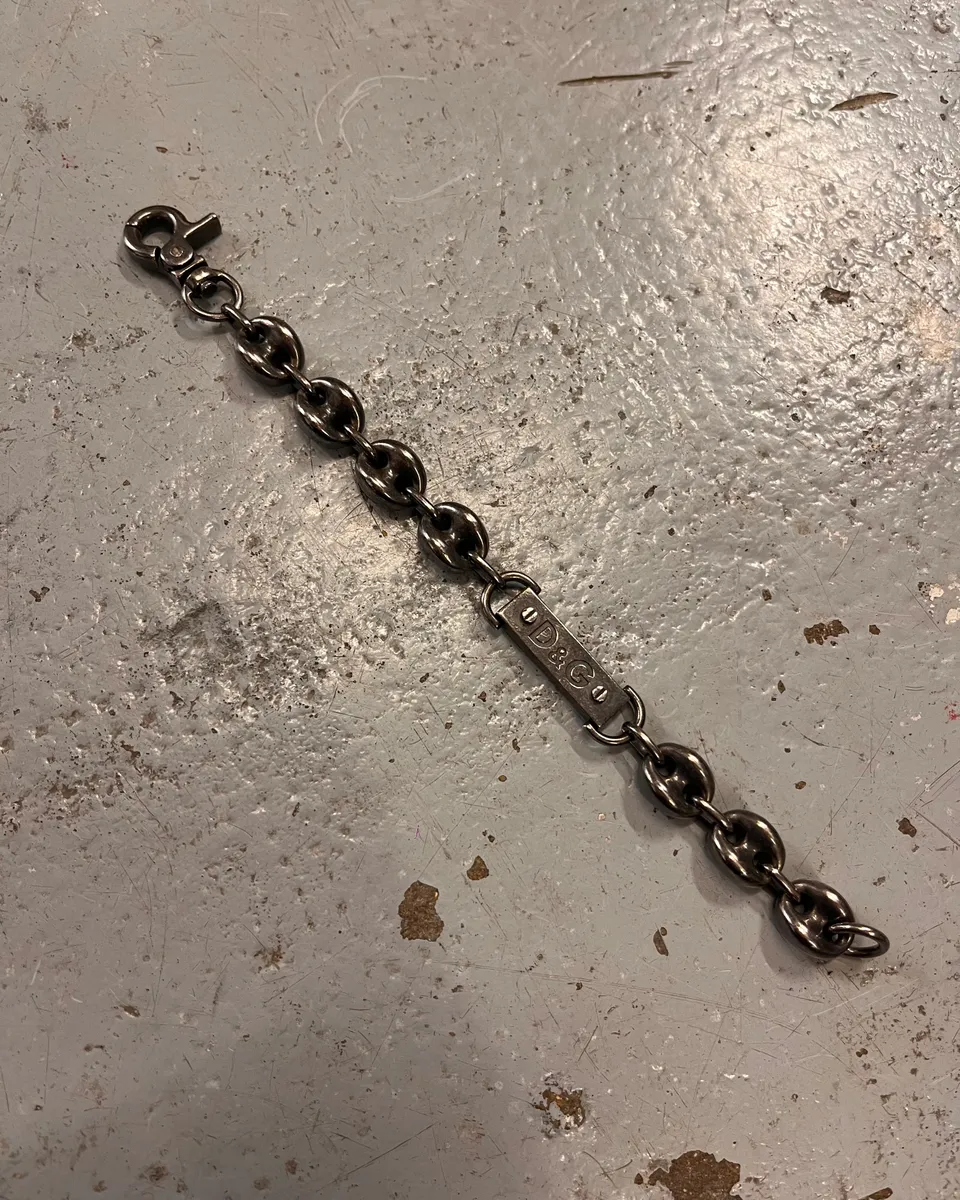 2000s Dolce & Gabbana Coffee Bean Steel Bracelet - Image 5