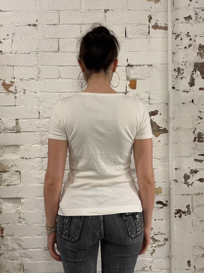 2000s Dolce & Gabbana Cross White T-Shirt - Image 3