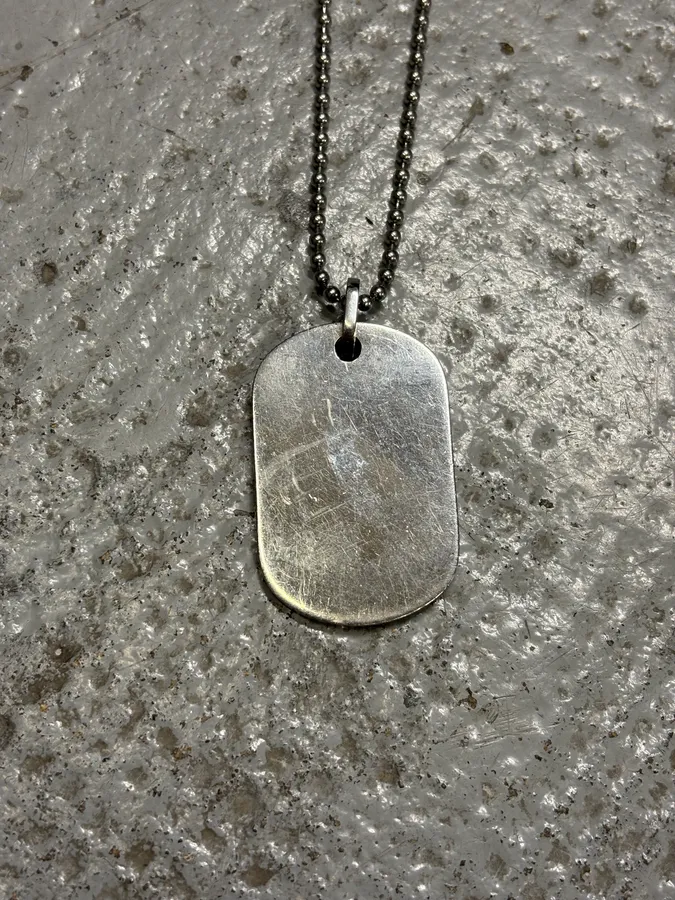2000s Dolce & Gabbana Crystal D&G Dog Tag Necklace - Image 5