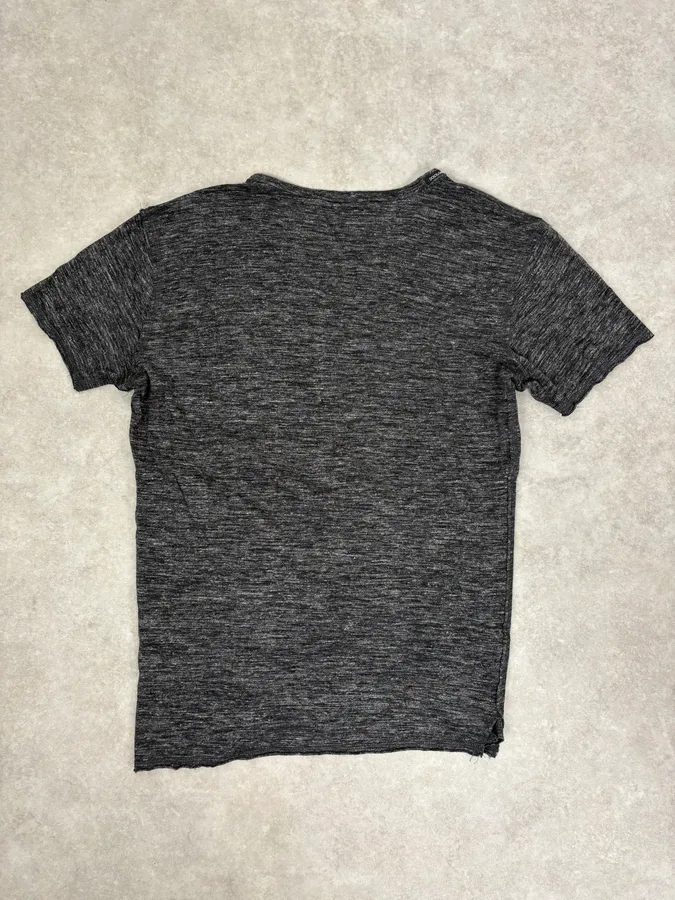 2000s Dolce & Gabbana Dark Grey James Dean V-Neck T-Shirt - Image 6
