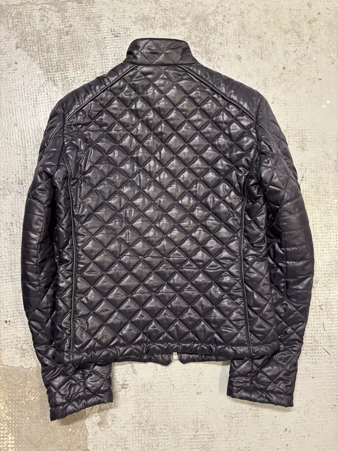 2000s Dolce & Gabbana Dark Purple Nylon Quilted Jacket - Image 6
