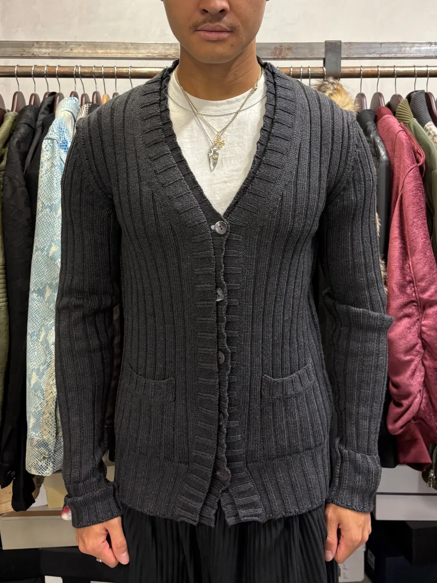 2000s Dolce & Gabbana Dark Wool Cardigan Sweater - Image 2