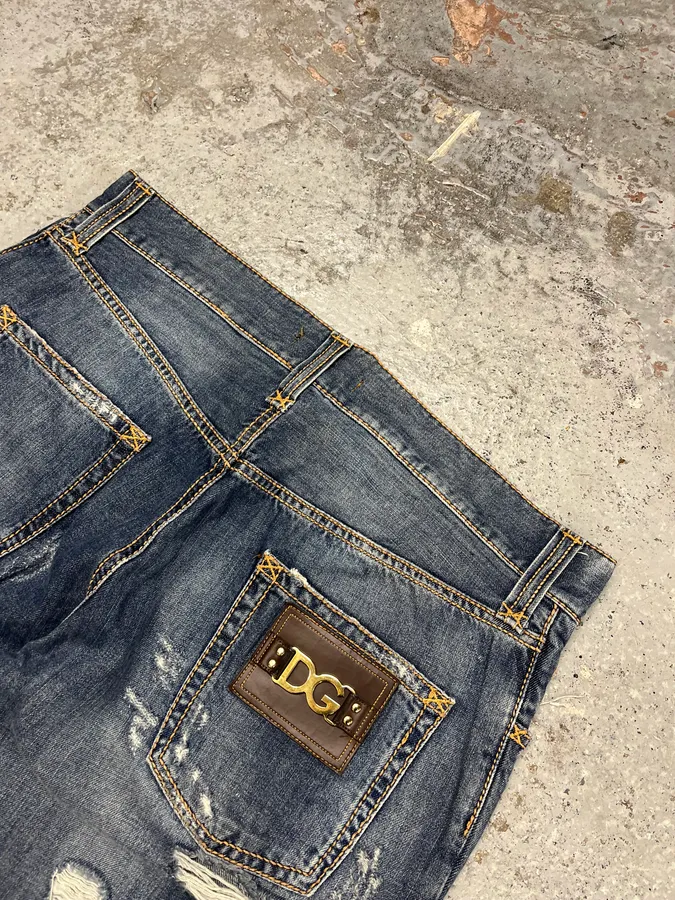 2000s Dolce & Gabbana Distressed Denim Jeans - Image 7