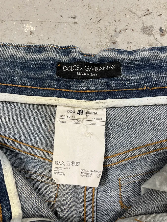 2000s Dolce & Gabbana Distressed Denim Jeans - Image 10