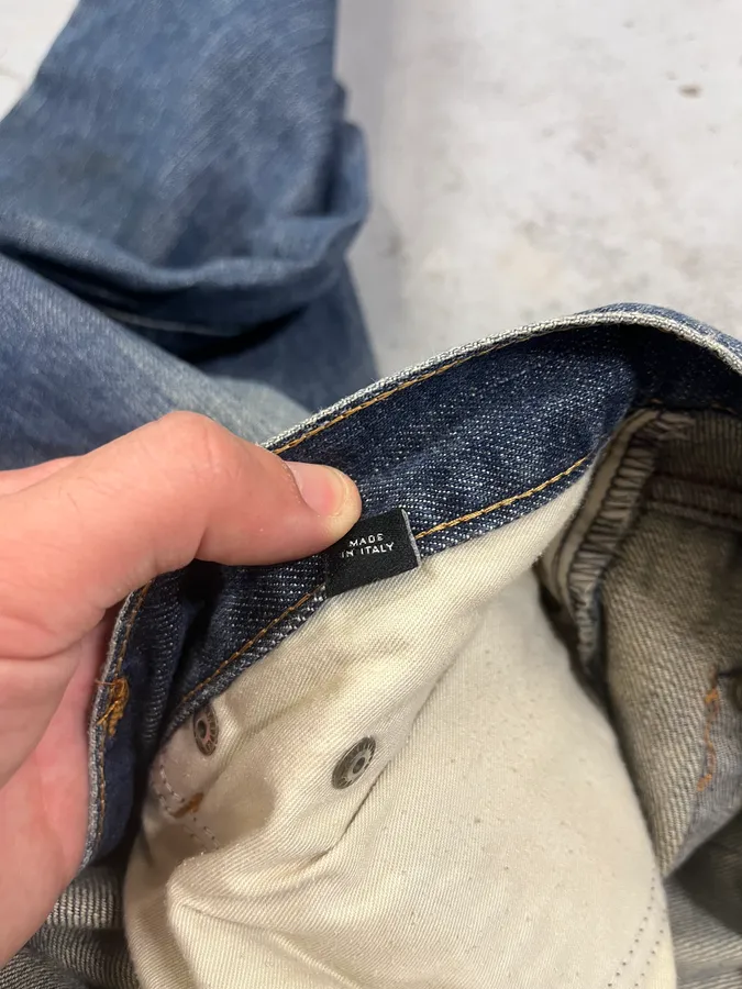 2000s Dolce & Gabbana Distressed Faded Blue Denim Jeans - Image 13