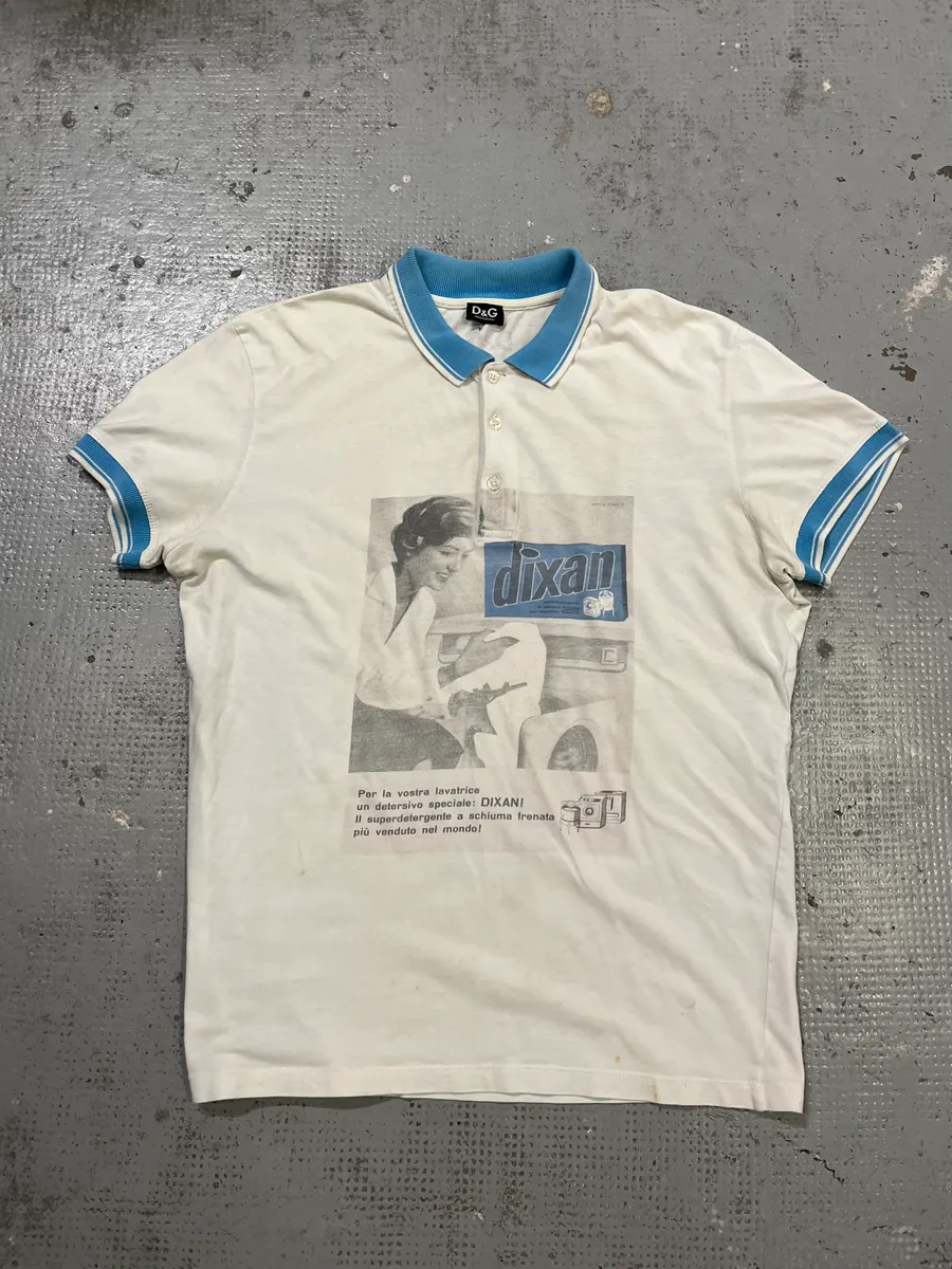 2000s Dolce & Gabbana Dixan Ad White Polo