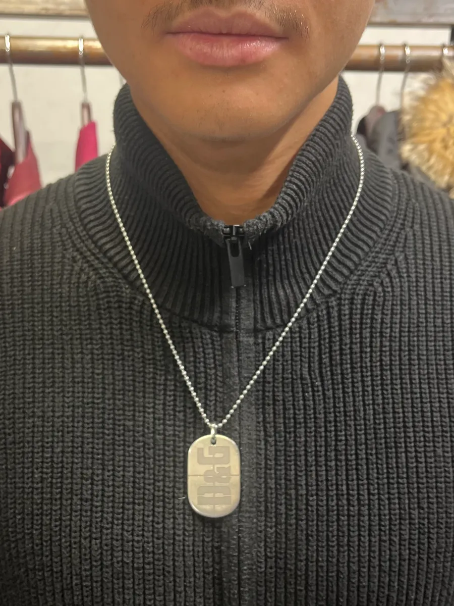 2000s Dolce & Gabbana Dog Tag Ball Chain Necklace - Image 2