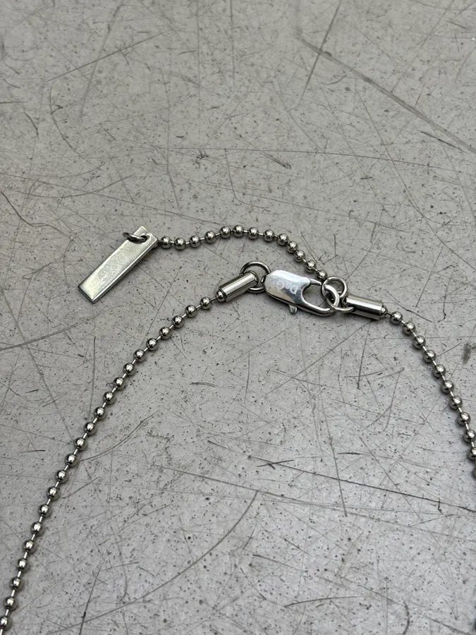 2000s Dolce & Gabbana Double Dog Tag Grey Necklace - Image 6