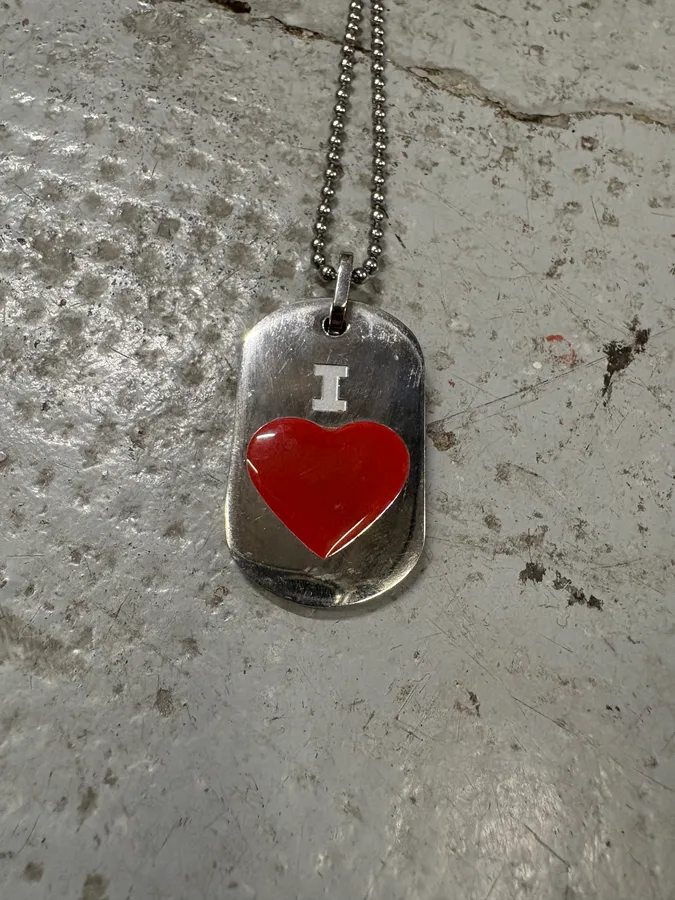 2000s Dolce & Gabbana Double Dog Tag I Love D&G Necklace - Image 7