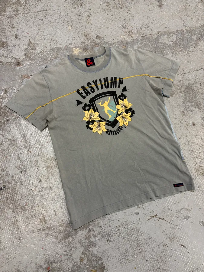 2000s Dolce & Gabbana Easyjump Khaki T-Shirt - Image 2