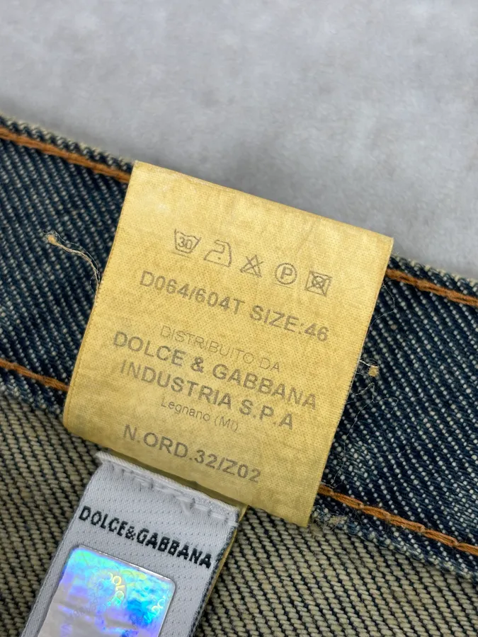 2000s Dolce & Gabbana Faded Blue Denim Distressed Jeans - Image 13