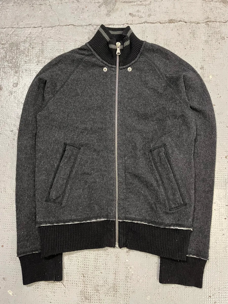 2000s Dolce & Gabbana Fleece Track Grey Jacket - Image 4