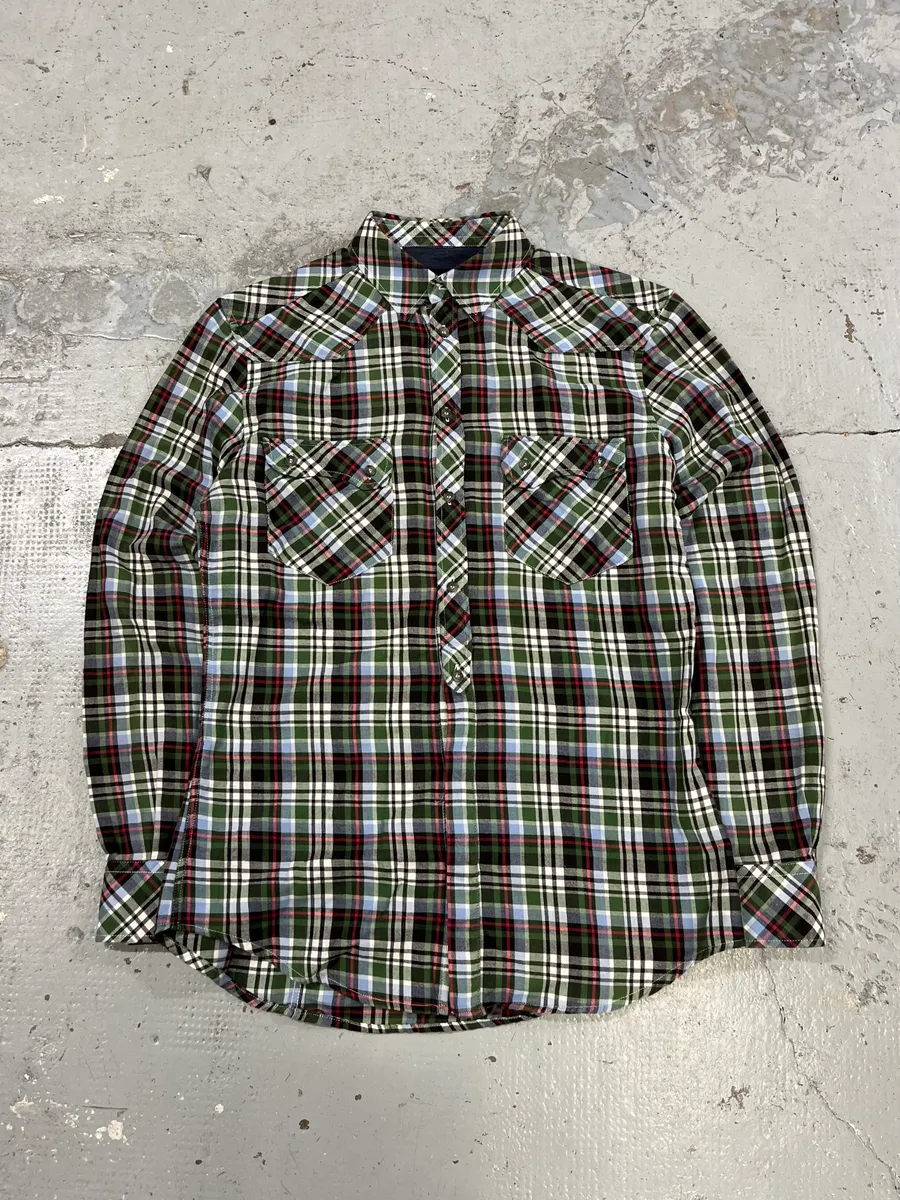 2000s Dolce & Gabbana Green Checkered Shirt - Image 4