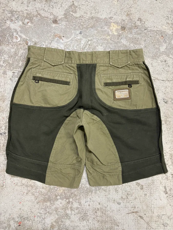 2000s Dolce Gabbana Green Hybrid Shorts  (M) - Image 6
