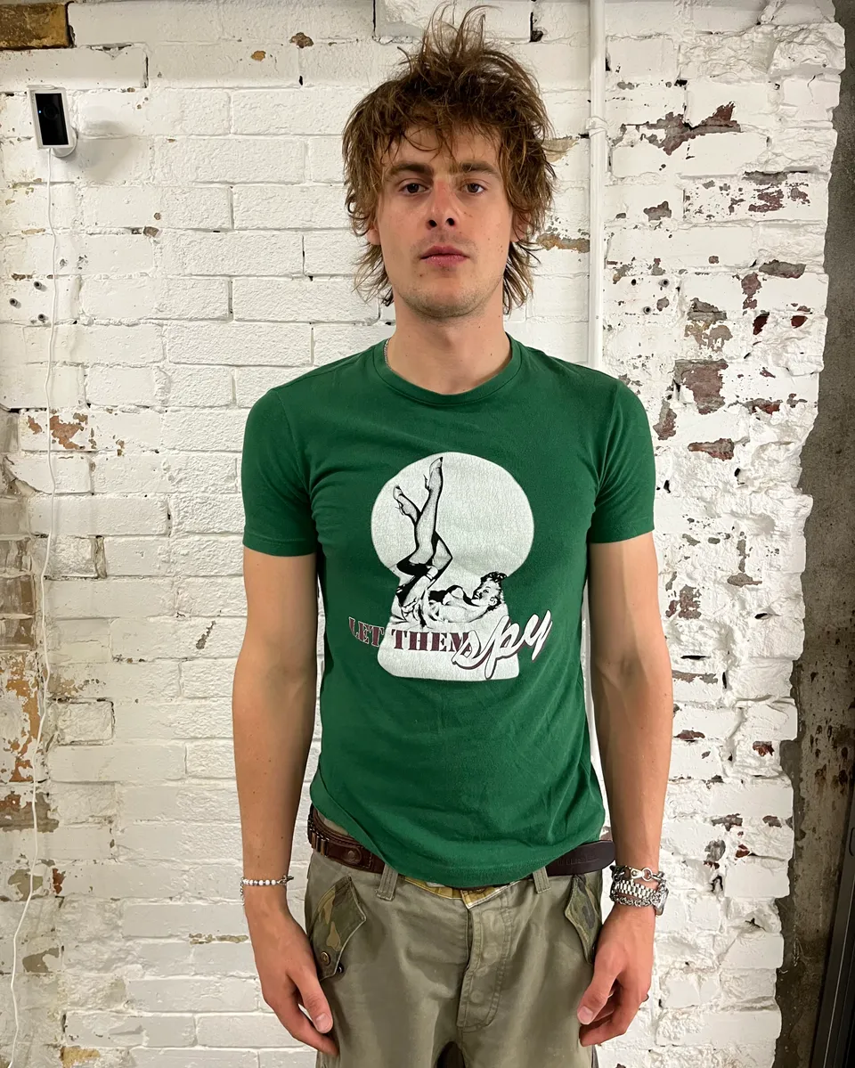 2000s Dolce & Gabbana Green Let them Spy T-Shirt