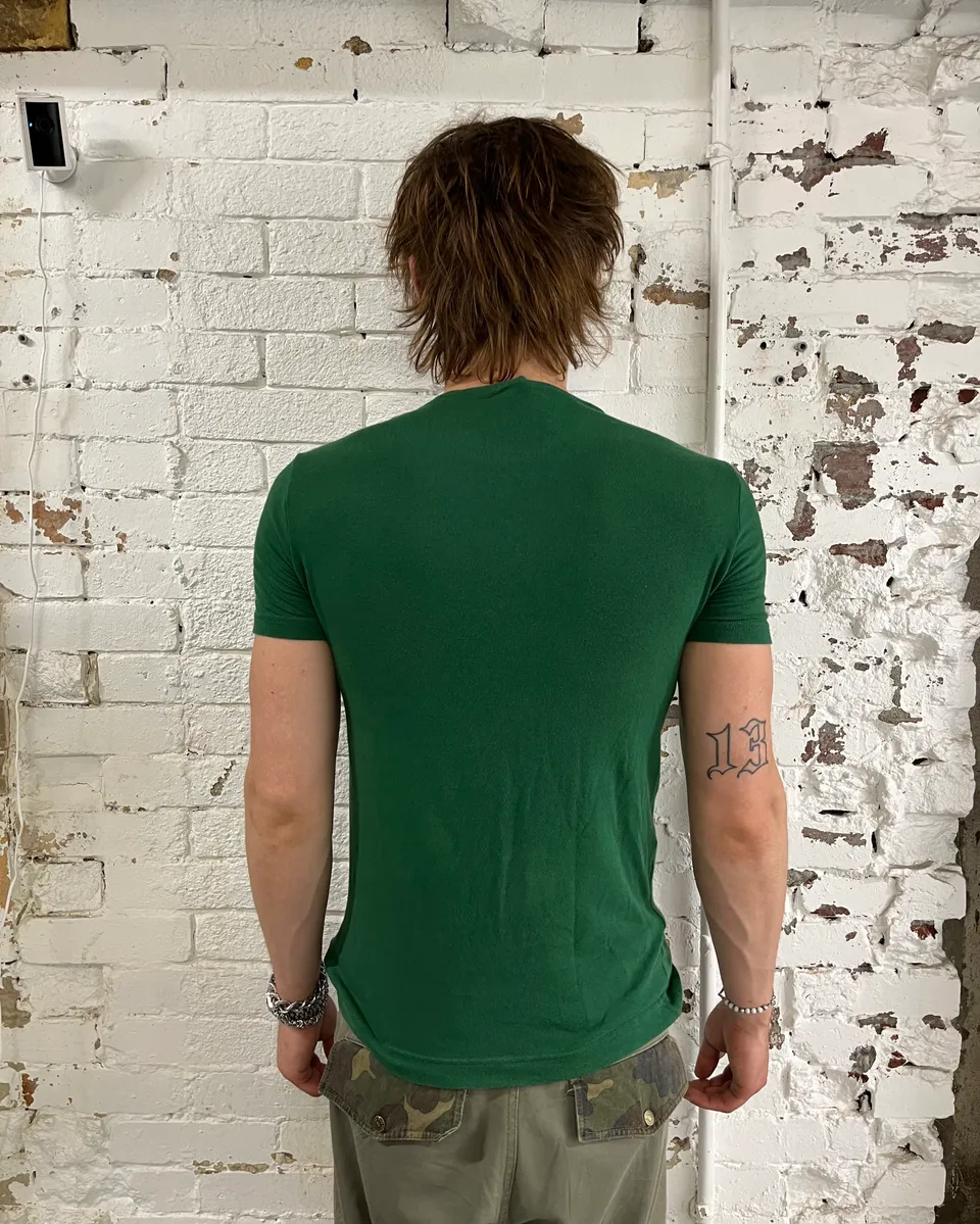 2000s Dolce & Gabbana Green Let them Spy T-Shirt - Image 2
