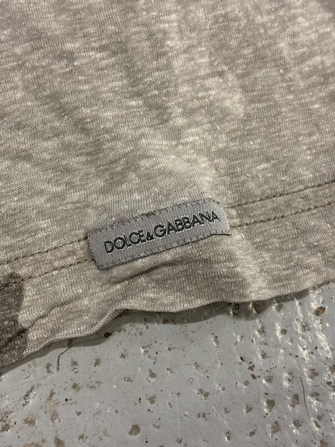 2000s Dolce & Gabbana Grey Camo T-Shirt - Image 7