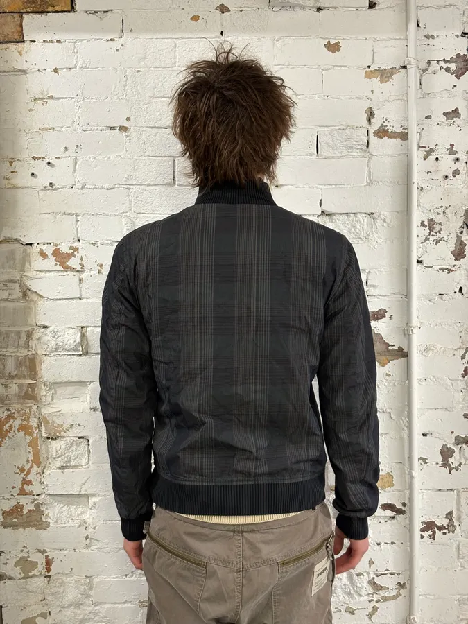 2000s Dolce & Gabbana Grey Checkered Nylon Jacket - Image 3