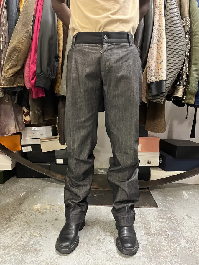 2000s Dolce & Gabbana Grey Cozy Straight Pants - Image 2
