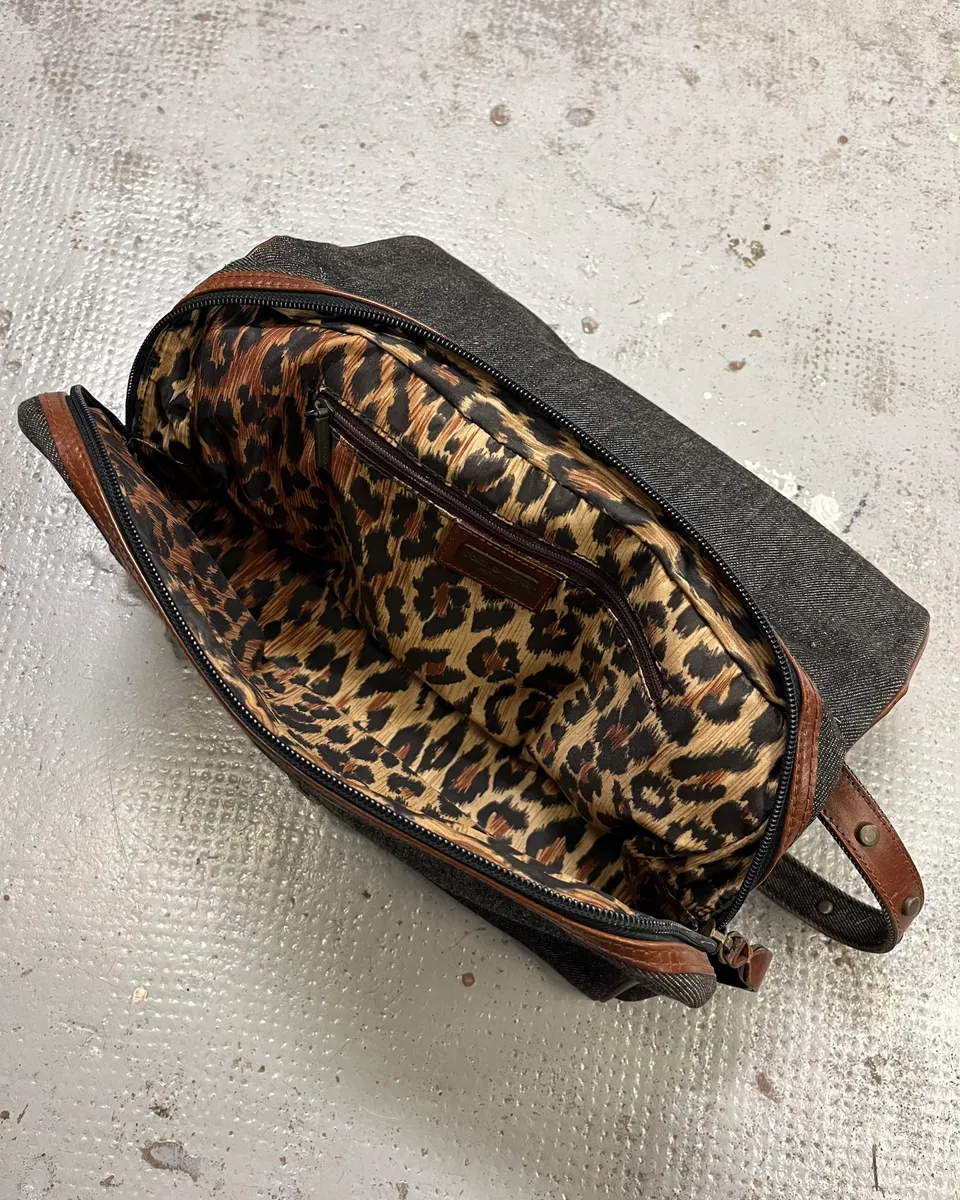 2000s Dolce & Gabbana Grey Denim Handle Bag - Image 9