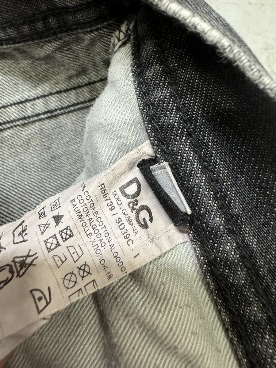 2000s Dolce & Gabbana Grey Distressed Denim Jeans - Image 10