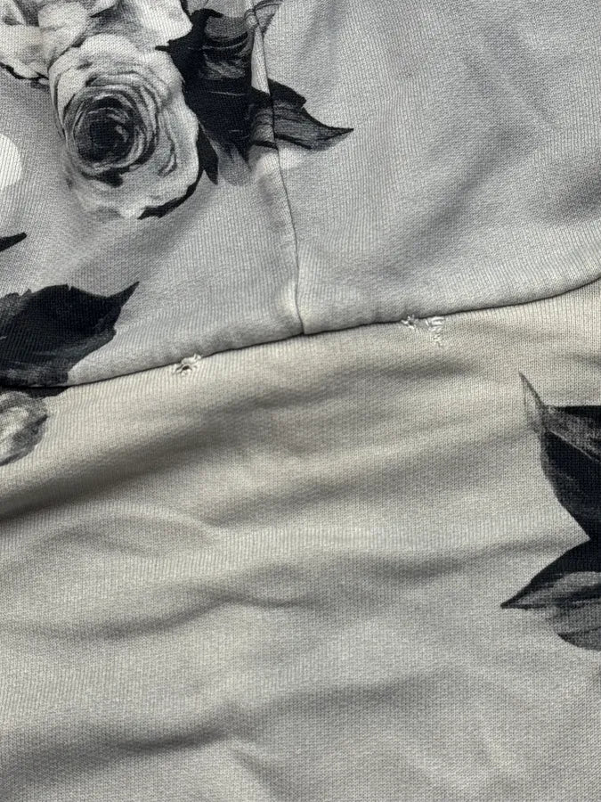 2000s Dolce & Gabbana Grey Floral Marlon Brando Hoodie - Image 11