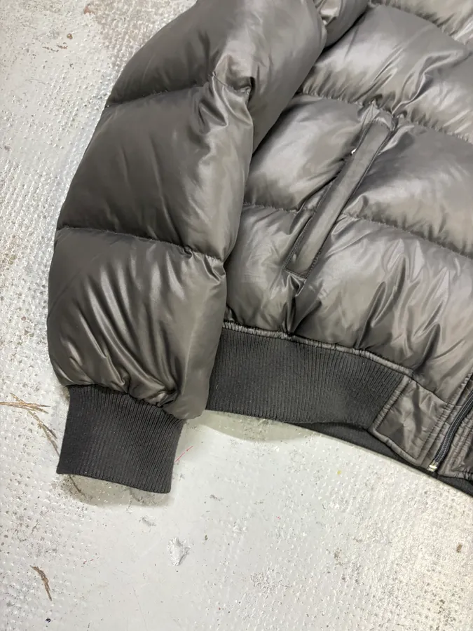2000s Dolce & Gabbana Grey Fur Hooded Puffer Jacket - Image 8