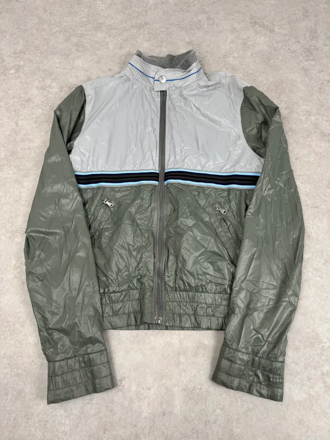 2000s Dolce & Gabbana Grey & Green Windbreaker Jacket - Image 4