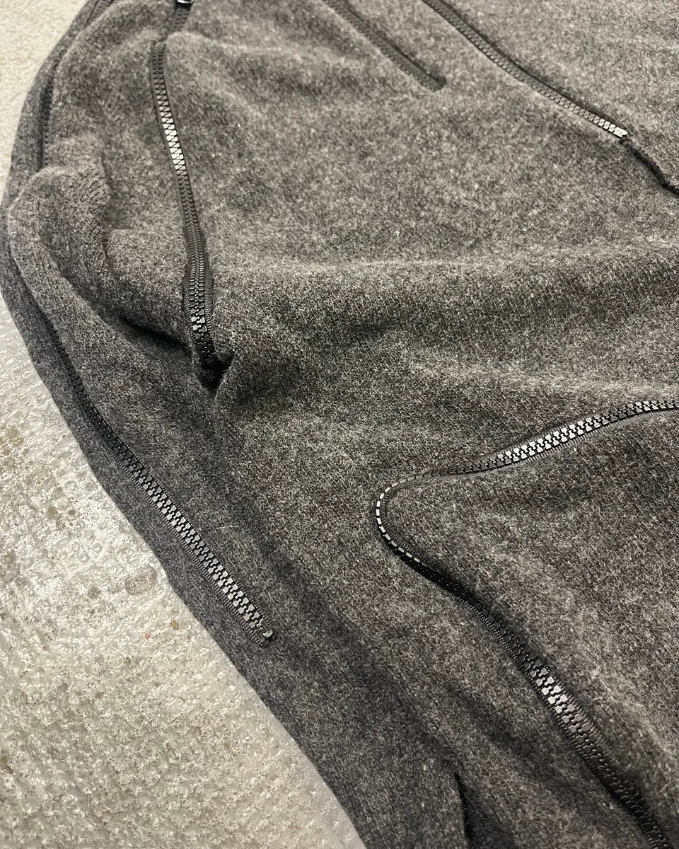 2000s Dolce & Gabbana Grey Multi-Zip Zip-Up Sweater - Image 7