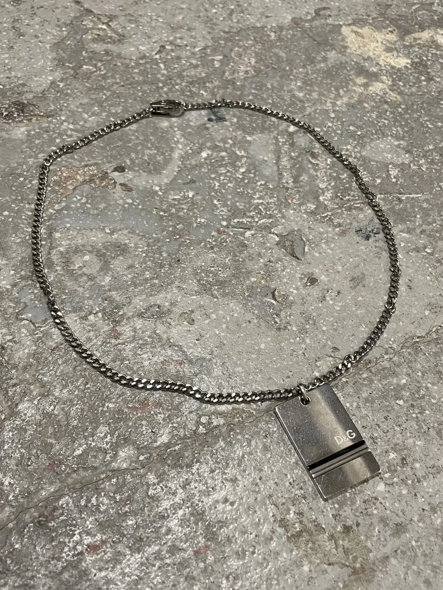 2000s Dolce & Gabbana Grey Necklace - Image 5
