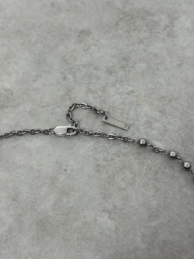 2000s Dolce & Gabbana Grey Rosary Necklace - Image 5