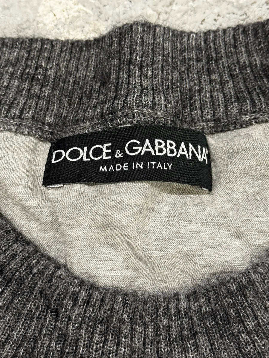 2000s Dolce & Gabbana Grey Stripes Sweater - Image 8