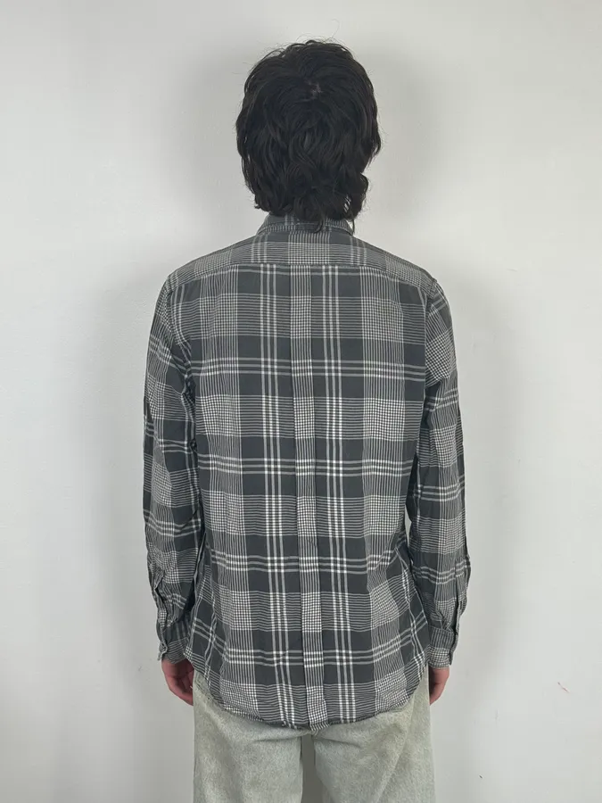 2000s Dolce & Gabbana Grey Tartan Shirt - Image 3