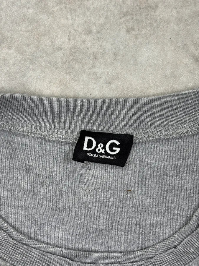 2000s Dolce & Gabbana Grey Vintage One and Only T-Shirt - Image 8
