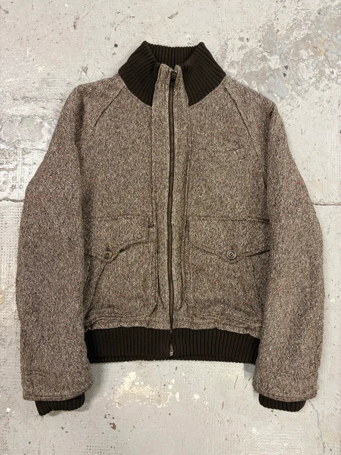 2000s Dolce & Gabbana Grey Wool Bomber Jacket