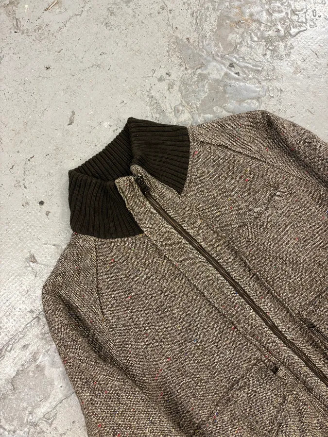 2000s Dolce & Gabbana Grey Wool Bomber Jacket - Image 8