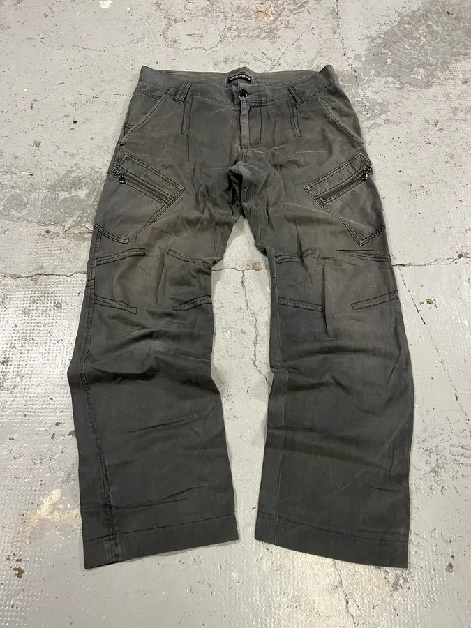 2000s Dolce & Gabbana Grey Zip Pocket Pants
