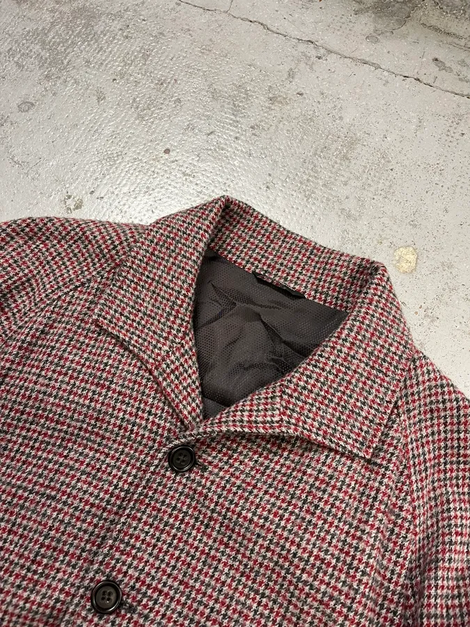 2000s Dolce & Gabbana Harrington Red & Grey Bomber Jacket - Image 5