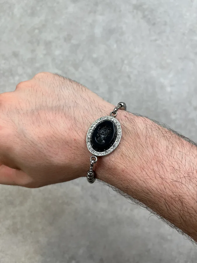 2000s Dolce & Gabbana Heritage Silver Steel Bracelet - Image 4