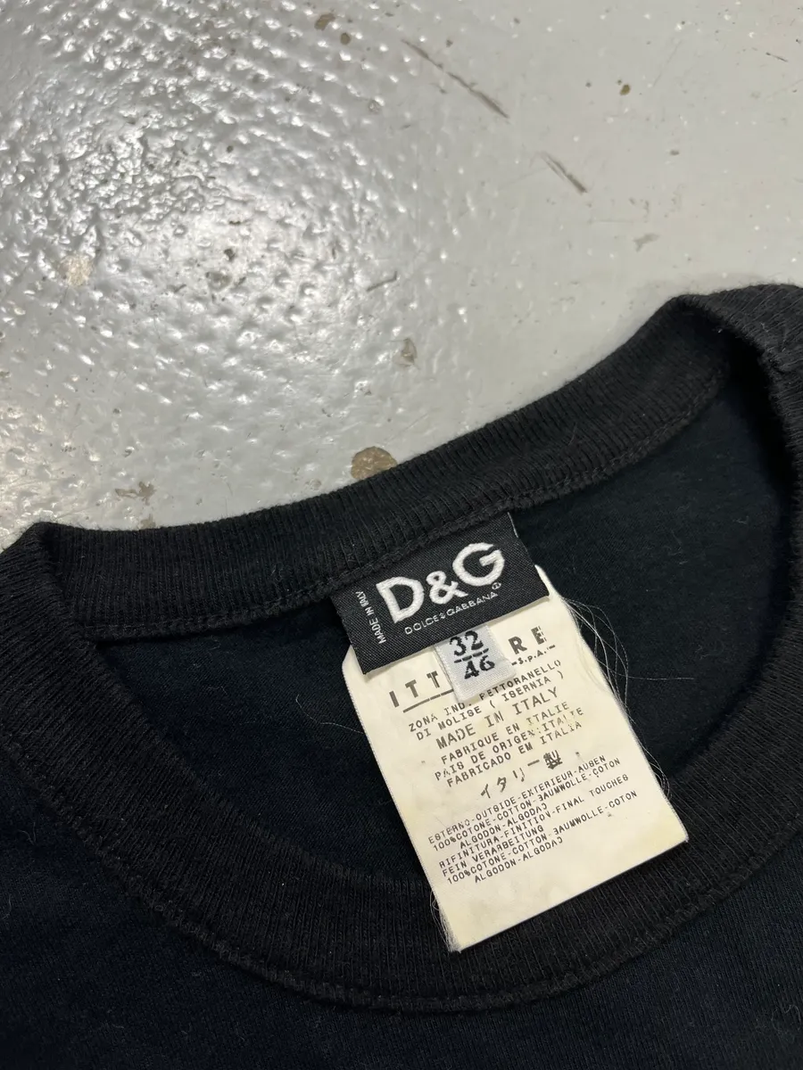 2000s Dolce & Gabbana I Love You Black Tank Top - Image 7
