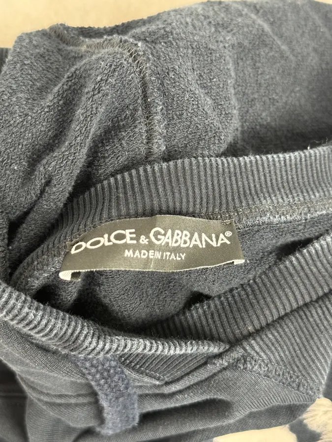 2000s Dolce & Gabbana James Dean Navy Hoodie - Image 10