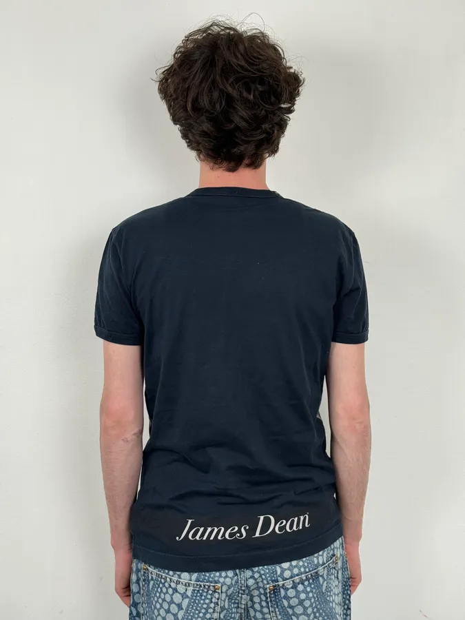 2000s Dolce & Gabbana James Dean Navy T-Shirt - Image 3