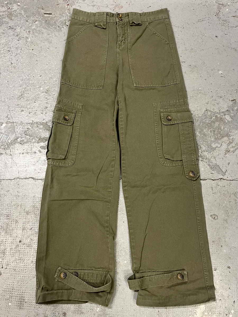2000s Dolce & Gabbana Khaki Cargo Pants - Image 2