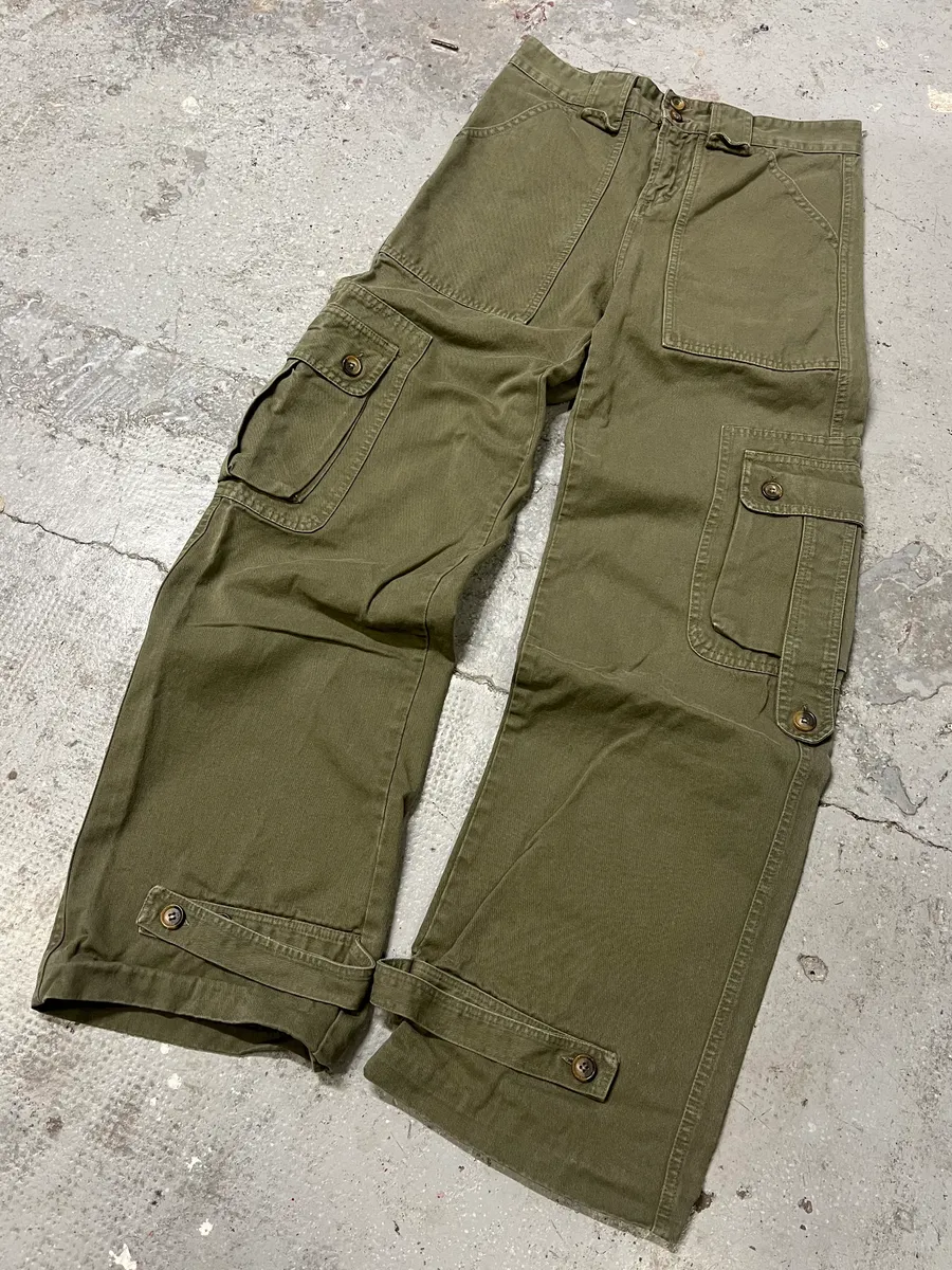2000s Dolce & Gabbana Khaki Cargo Pants - Image 4