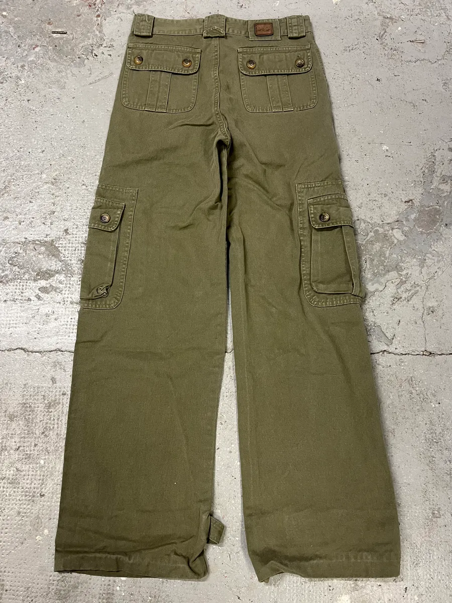 2000s Dolce & Gabbana Khaki Cargo Pants - Image 9