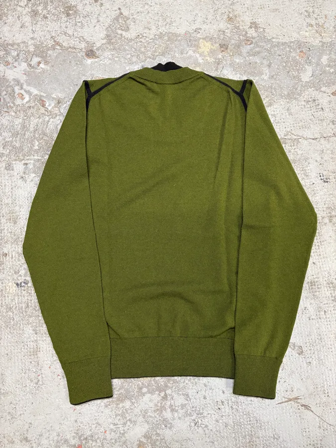 2000s Dolce & Gabbana Khaki Grey Collar Sweater - Image 6