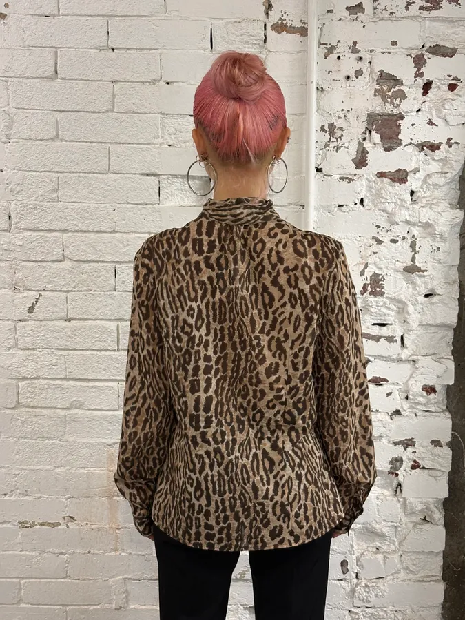 2000s Dolce & Gabbana Leopard Glamour Shirt - Image 3