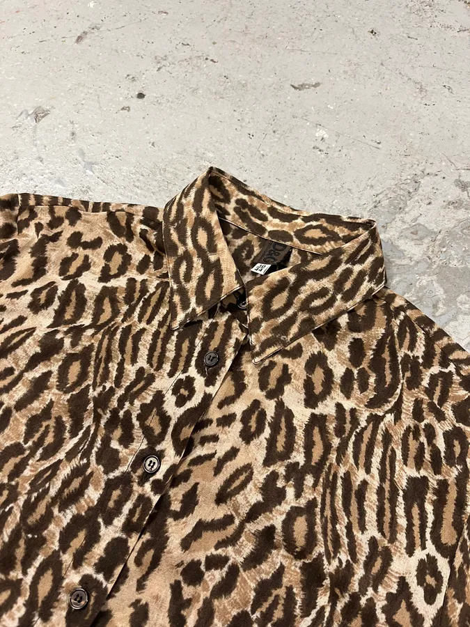 2000s Dolce & Gabbana Leopard Glamour Shirt - Image 5