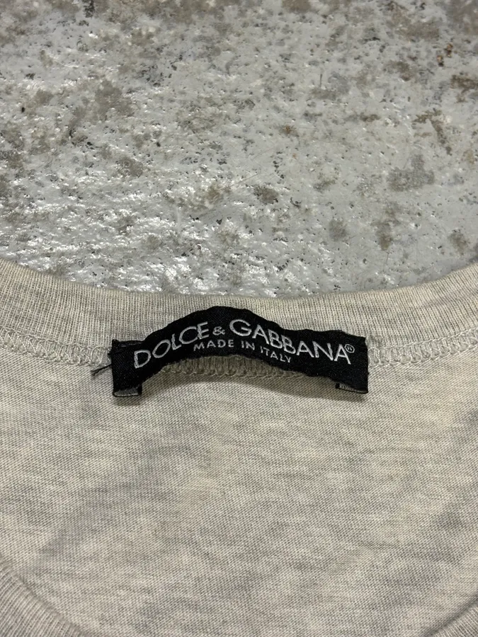 2000s Dolce & Gabbana Leopard Grey T-Shirt - Image 7